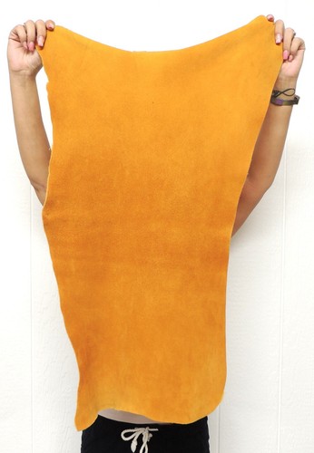Gold deerskin leather - deerskin, for